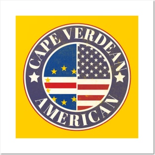 Proud Cape Verdean-American Badge - Cape Verde Flag Posters and Art